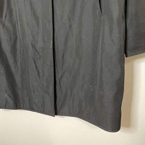 Vintage Fendi Made in Italy Black Trench coat with Pockets size XL - Picture 6 of 12